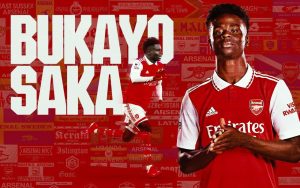 Bukayo Saka tiền vệ Arsenal